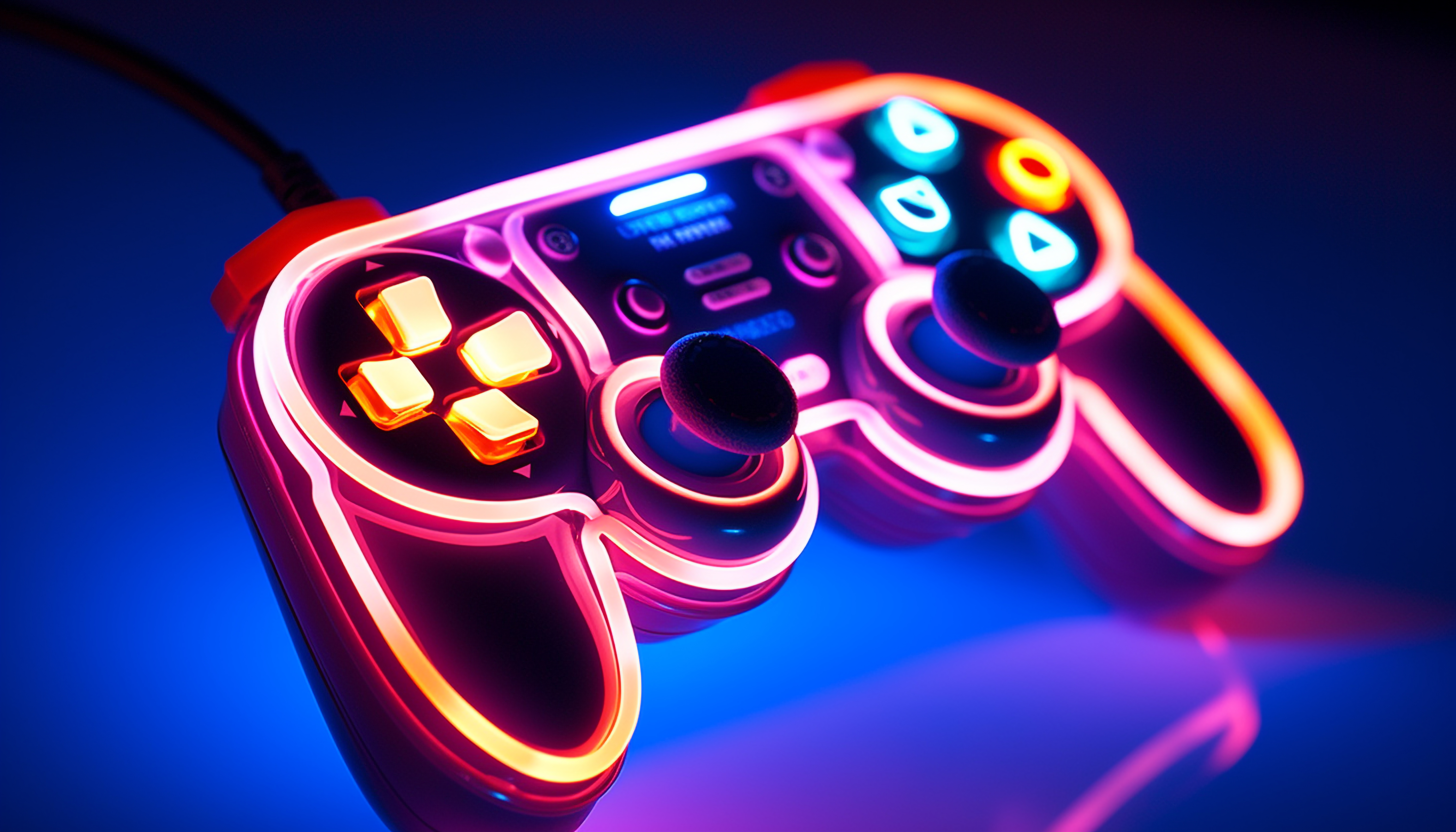 Futuristic blue technology glowing in the night generated by AI Gaming PC vs Console