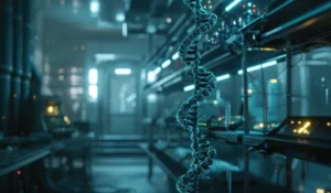 dna strand in the laboratory genetic testing